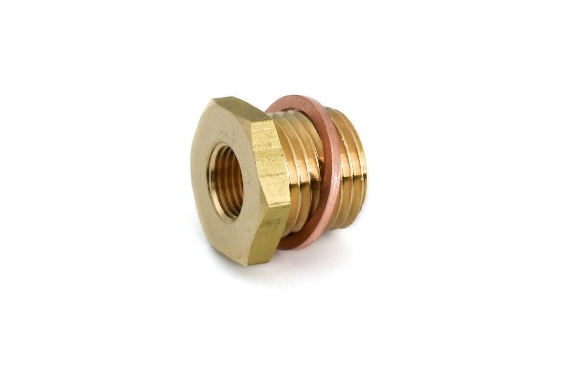 M14x1.5 to 1/8" NPT adapter brass sensor for pressure indicator oil pressure switch etc.