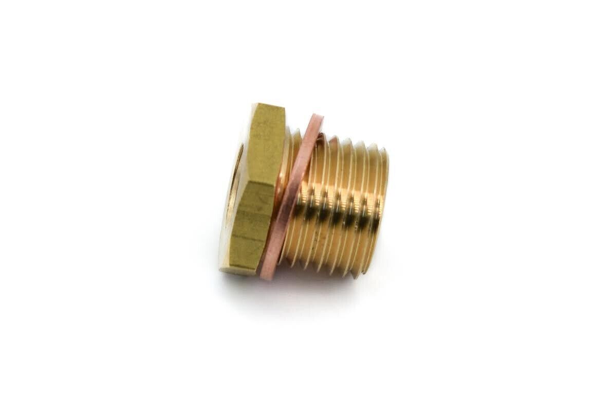 M14x1.5 to 1/8" NPT adapter brass sensor for pressure indicator oil pressure switch etc.