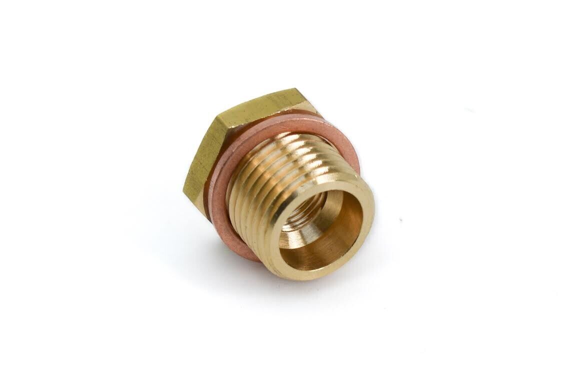 M14x1.5 to 1/8" NPT adapter brass sensor for pressure indicator oil pressure switch etc.