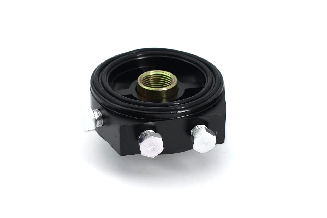 Oil filter oil cooler sandwich adapter plate 1/8 NPT - M18x1.5 oil temperature sensor