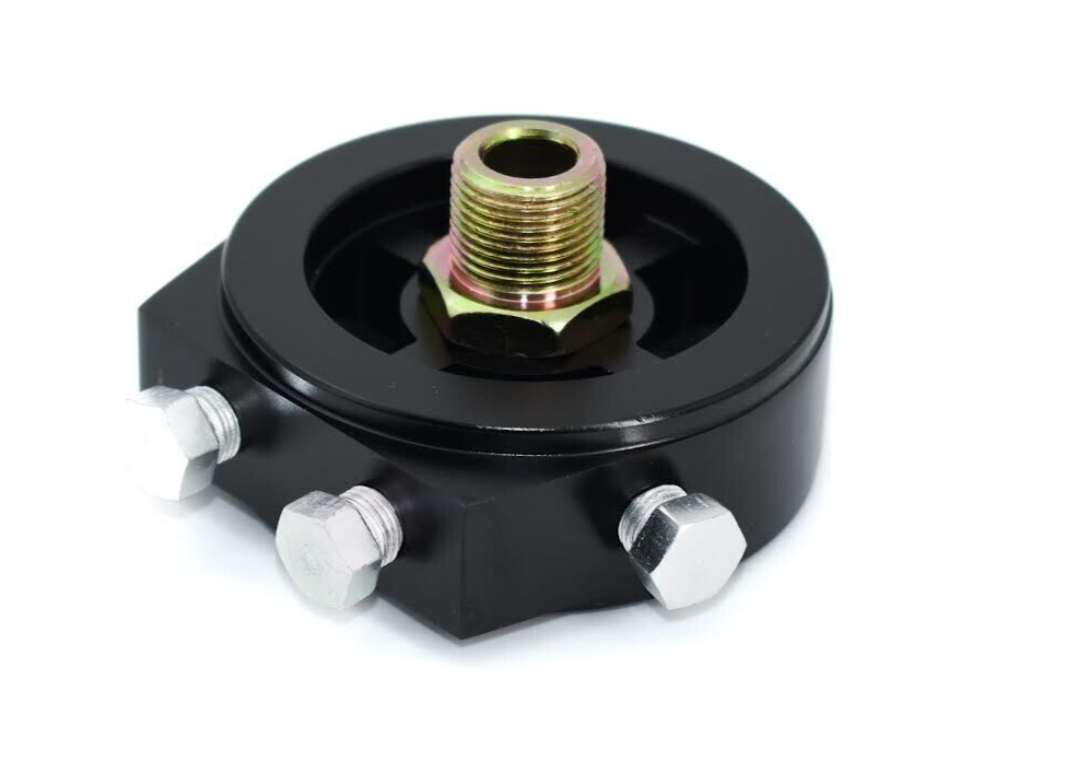 Oil filter oil cooler sandwich adapter plate 1/8 NPT - M18x1.5 oil temperature sensor