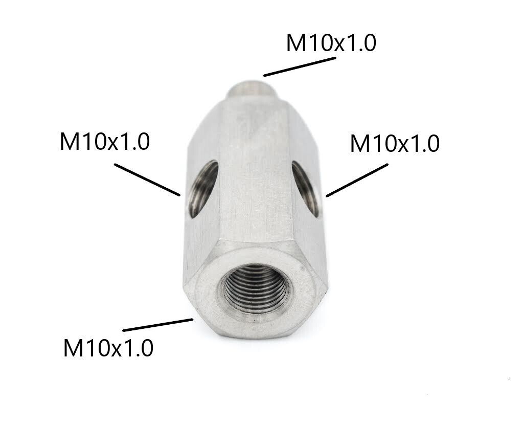 M10x1.0 - Öl Druck Temparatur Adapter Sensor Zulaufleitung AUDI SEAT VW BMW etc
