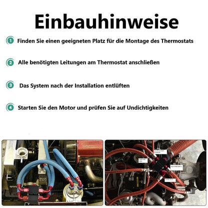 Oil Filter Oil Cooler Sandwich External Adapter Thermostat Turbo AN10 4 Port In-Line