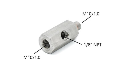 M10x1.0 Öldruck Adapter Sensor 1x 1/8" NPT Edelstahl für AUDI SEAT VW BMW etc